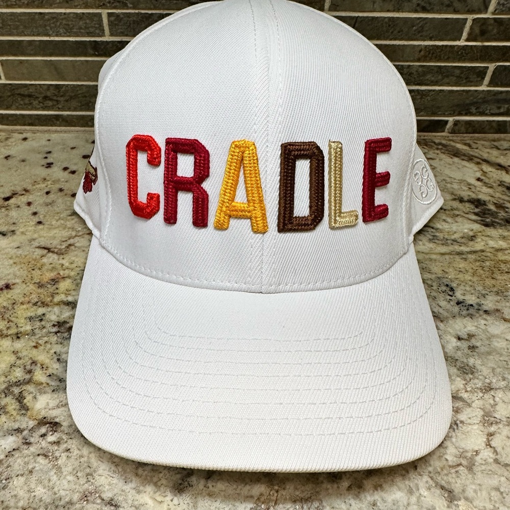 LIMITED EDITION Pine Hurst White Hat with Multicolor 'CRADLE' Embroidery